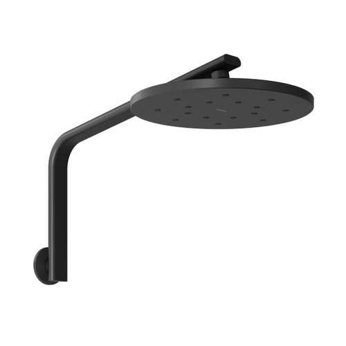 Oxley High Rise Shower Arm and Rose Matte Black [296443]