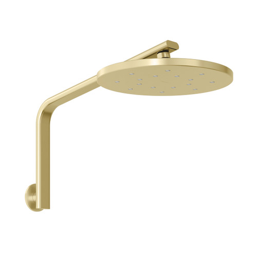 Oxley High Rise Shower Arm and Rose Brushed Gold [296440]