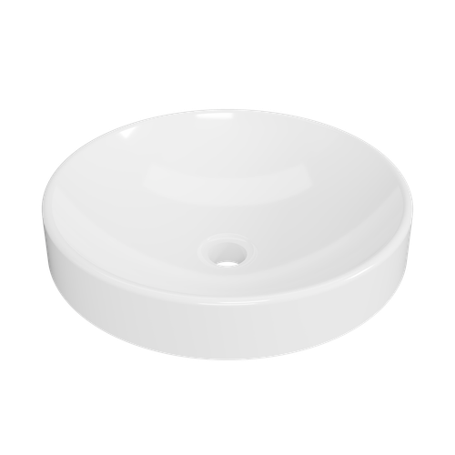 Corrida Round Semi-Inset Basin 430mm White Gloss 0 Tap Holes [294709]
