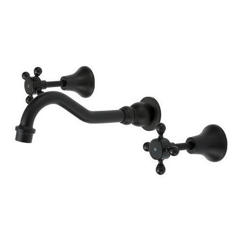 Lillian Shepherds Crook Bath Set 1/4 Turn Matte Black [158246]