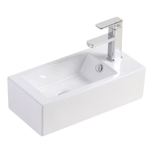 Linea Right Hand Wall-Hung Basin White 1 Tap Hole [151133]