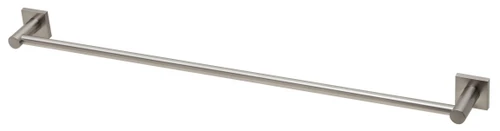Radii Towel Rail Single 800mm Square Plate Brushed Nickel [151470]