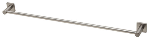 Radii Towel Rail Single 800mm Square Plate Brushed Nickel [151470]