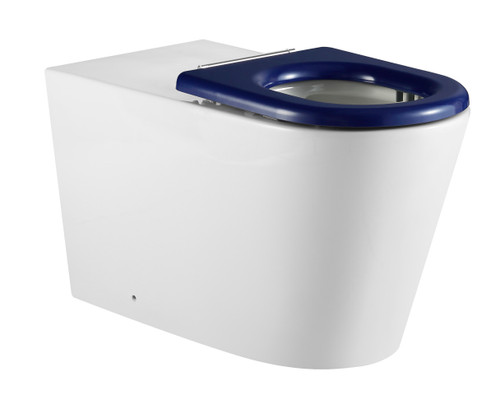 Vienna Wall Faced Care Toilet Suite with Blue Seat [297494]
