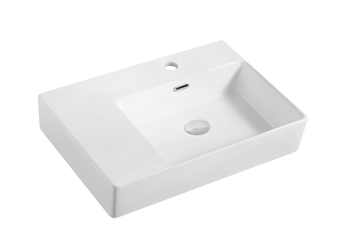 Munich Wall-Hung Basin with Left Hand Shelf White [297496]
