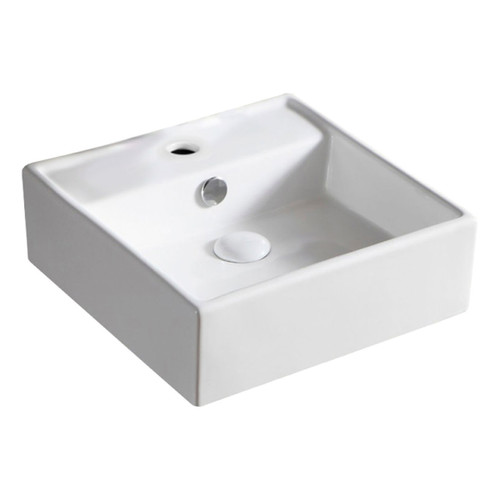 Helen Junior Above Counter Basin 380W 380D 125H 3 Tap Hole White [180588]