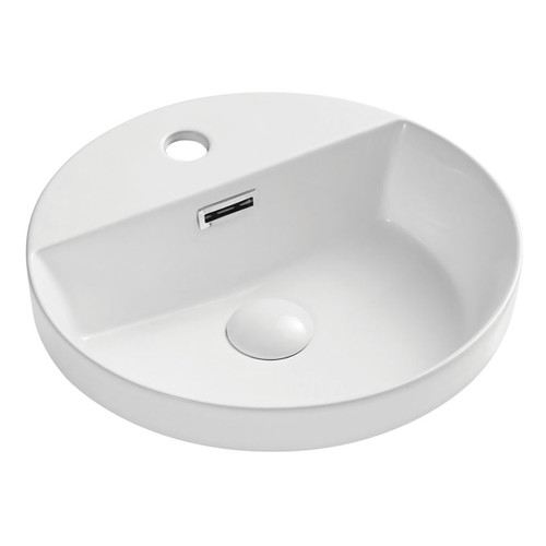 Reba Semi-Inset Basin With 1 Tap Hole Gloss White [270039]
