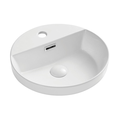 Reba Semi-Inset Basin With 1 Tap Hole Gloss White [270039]