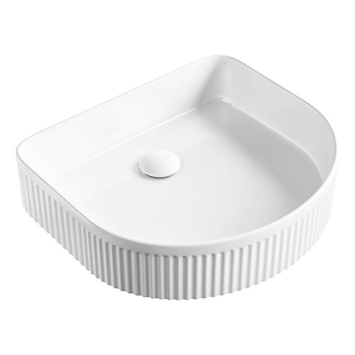 Eleanor Arch Above Counter Fluted Basin Gloss White [270037]