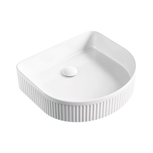 Eleanor Arch Above Counter Fluted Basin Gloss White [270037]
