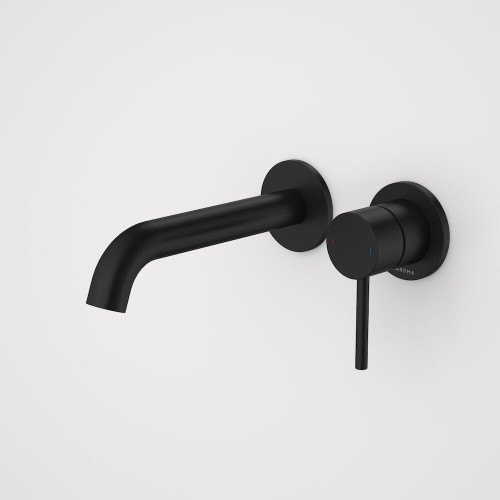 Liano II Wash Basin/Bath Mixer Round Cover Plates x2 175mm Matte Black Lead Free [296082]