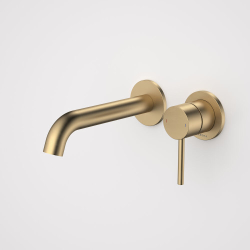 Liano II Wash Basin or Bath Mixer Round Cover Plates x2 175mm Brushed Brass Lead Free [295971]