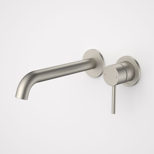 Liano II Wash Basin/Bath Mixer Round Cover Plates x2 210mm Brushed Nickel Lead Free [295969]