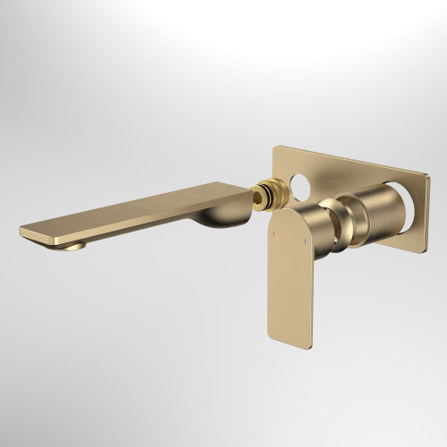 Urbane II Wash Basin/Bath Trim Kit Rectangle Cover Plate 180mm Brushed Brass Lead Free [296057]