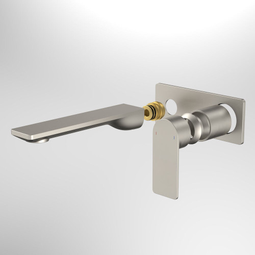 Urbane II Wash Basin/Bath Trim Kit Rectangle Cover Plate 180mm Brushed Nickel Lead Free [296059]