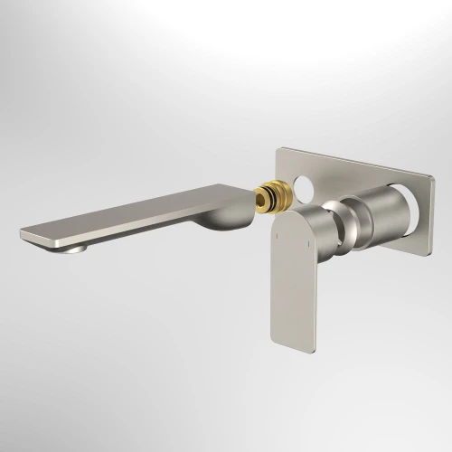 Urbane II Wash Basin/Bath Trim Kit Rectangle Cover Plate 180mm Brushed Nickel Lead Free [296059]