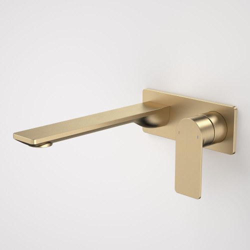 Urbane II Wash Basin/Bath Mixer Rectangle Cover Plate 220mm Brushed Brass Lead Free [295931]