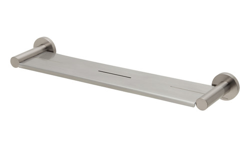 Radii Metal Shower Shelf with Round Plate Brushed Nickel [151458]