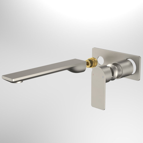 Urbane II Wash Basin/Bath Trim Kit Rectangle Cover Plate 220mm Brushed Nickel Lead Free [296083]