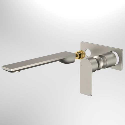 Urbane II Wash Basin/Bath Trim Kit Rectangle Cover Plate 220mm Brushed Nickel Lead Free [296083]