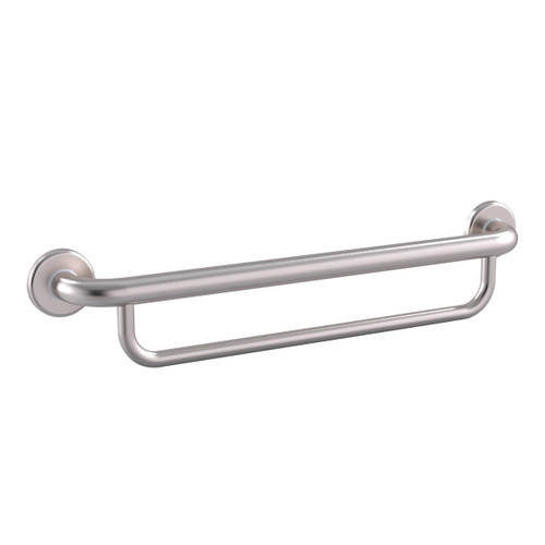 Care Grab Rail Straight with Towel Rail 600mm Brushed Stainless Steel [291501]