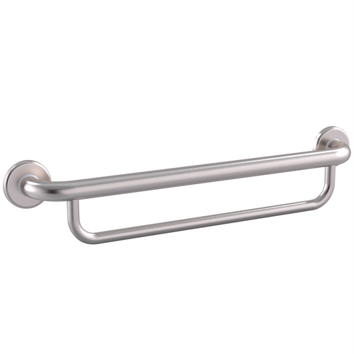 Care Grab Rail Straight with Towel Rail 600mm Brushed Stainless Steel [291501]