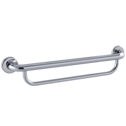 Care Grab Rail Straight with Towel Rail 600mm Polished Stainless Steel [291502]