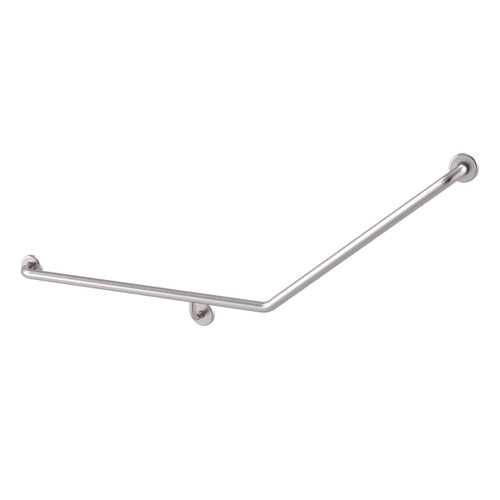 Care Grab Rail 40 Degree LH 870 x 700mm Brushed Stainless Steel [291505]