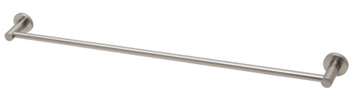 Radii Towel Rail Single 800mm Round Plate Brushed Nickel [151461]