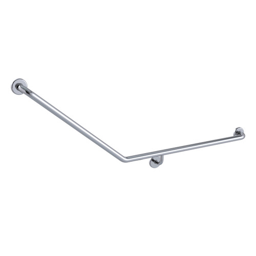 Care Grab Rail 40 Degree RH 870 x 700mm Polished Stainless Steel [291508]
