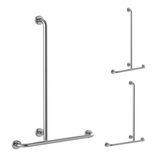 Care Shower Rail Inverted T Adjustable 1100 x 700mm Polished Stainless Steel [291514]