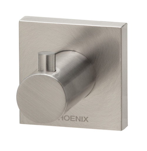 Radii Robe Hook with Square Plate Brushed Nickel [151463]