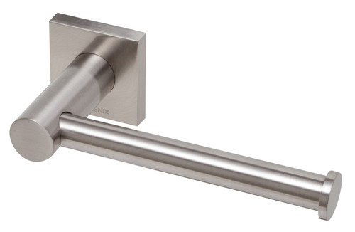 Radii Toilet Roll Holder with Square Plate Brushed Nickel [151464]