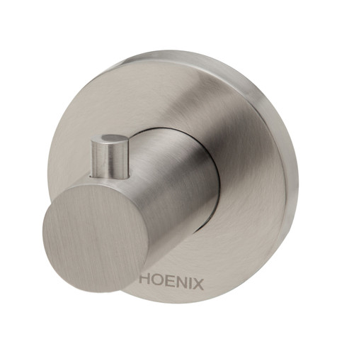 Radii Robe Hook with Round Plate Brushed Nickel [151454]