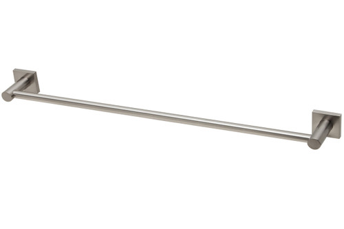 Radii Towel Rail Single 600mm with Square Plate Brushed Nickel [151468]
