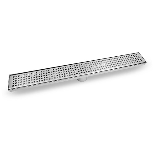 Shower Patterned Floor Grate 57mm x 100mm x 700mm Centre Outlet 90mm Stainless Steel [296867]