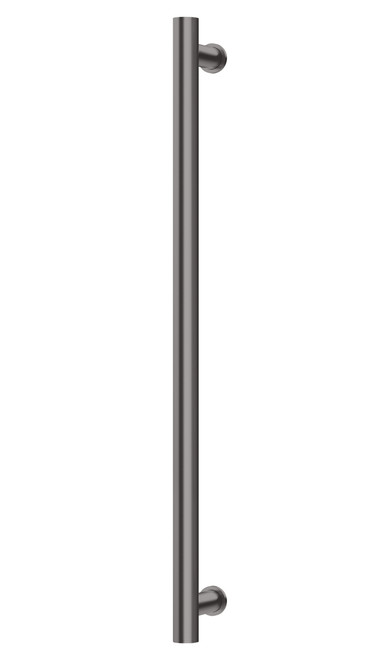 Heated Towel Rail Round 800mm Brushed Carbon [296733]