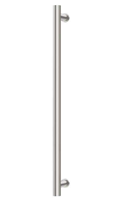 Heated Towel Rail Round 800mm Brushed Nickel [296750]