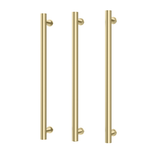 Heated Triple Towel Rail Round 600mm Brushed gold [296756]