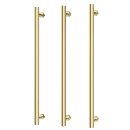 Heated Triple Towel Rail Round 800mm Brushed gold [296730]