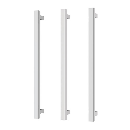 Heated Triple Towel Rail Square 600mm Chrome [296738]