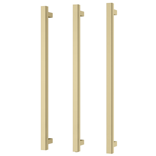 Heated Triple Towel Rail Square 800mm Brushed gold [296726]