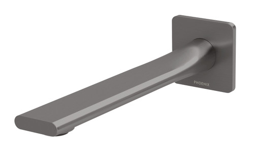 Teel Wall Basin Outlet 200mm Brushed Carbon [298053]