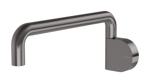 Designer Swivel Bath Outlet 230mm Round Brushed Carbon [298055]