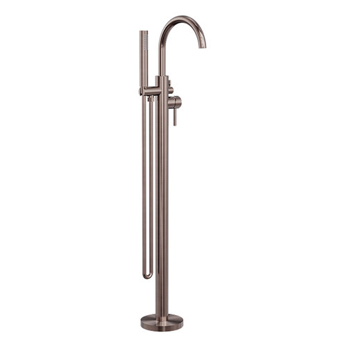 Mecca Round Freestanding Mixer With Hand Shower Brushed Bronze [296943]