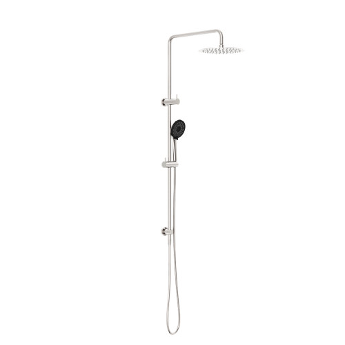 Round Project Twin Shower 4 Star Rating Brushed Nickel [297049]