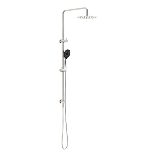 Round Project Twin Shower 4 Star Rating Brushed Nickel [297049]