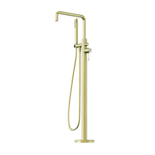 Opal Freestanding Bath Mixer with Hand Shower Brushed Gold [297018]