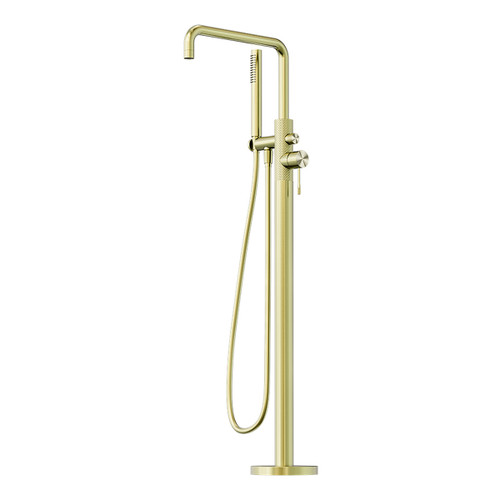 Opal Freestanding Bath Mixer with Hand Shower Brushed Gold [297018]