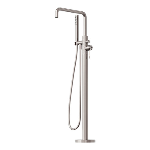 Opal Freestanding Bath Mixer with Hand Shower Brushed Nickel [297022]